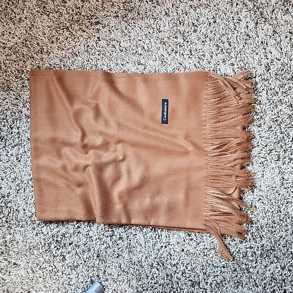 Brown cashmere scarf